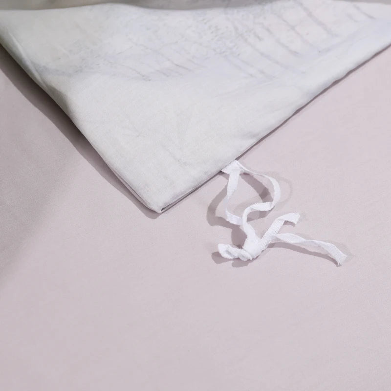 600TC Egyptian Cotton Bedding Set – Birds & Flowers Leaf Print, 16 Colors, Queen to US King