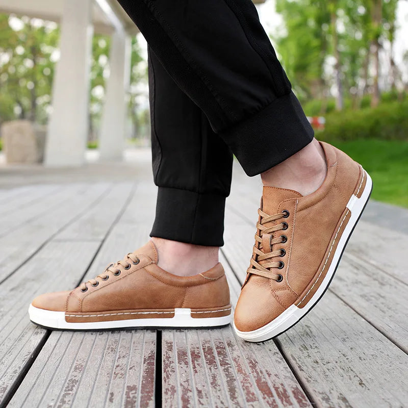 Men's Trendy Sports Casual Sneakers — Microfiber Upper Rubber Sole Running Shoes (Sizes 38-48)
