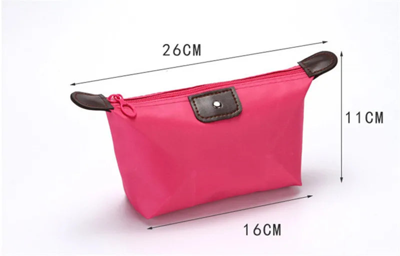 Colorful Waterproof Dumpling Cosmetic Bag – Mini Cute Toiletry Makeup Tote Purse for Women