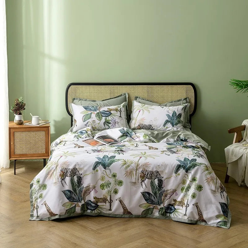 500TC Egyptian Cotton Bedding Set – 4 or 6-Piece Luxury Duvet Cover with Sheet & Pillowcases, 19 Colors