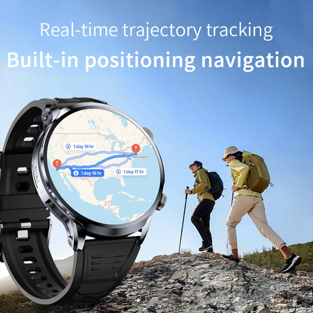 HUANLONG 4G LTE Android Smartwatch with Heart Rate Tracker GPS Navigation Remote Control SIM Card IP68 Waterproof Unisex Design