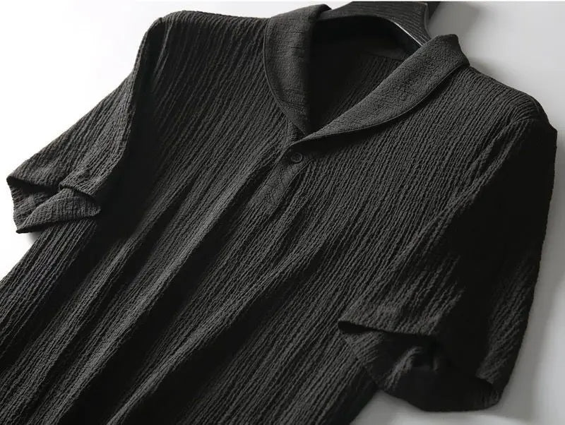 Men's Classic Shirt & Trousers Set – Business Casual 2-Piece Outfit (M–4XL)