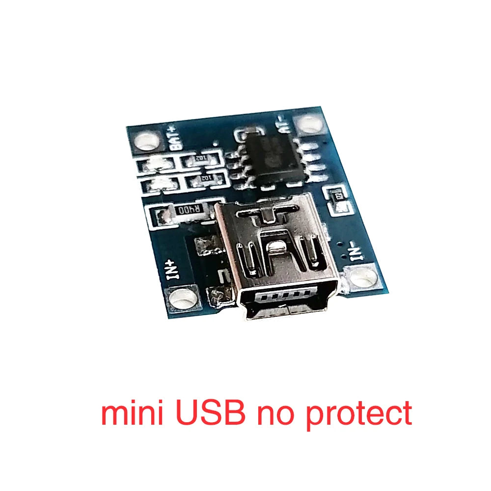 5-Pack USB 18650 Charger Module — Type-C / Micro / Mini USB Li-ion Charging Board
