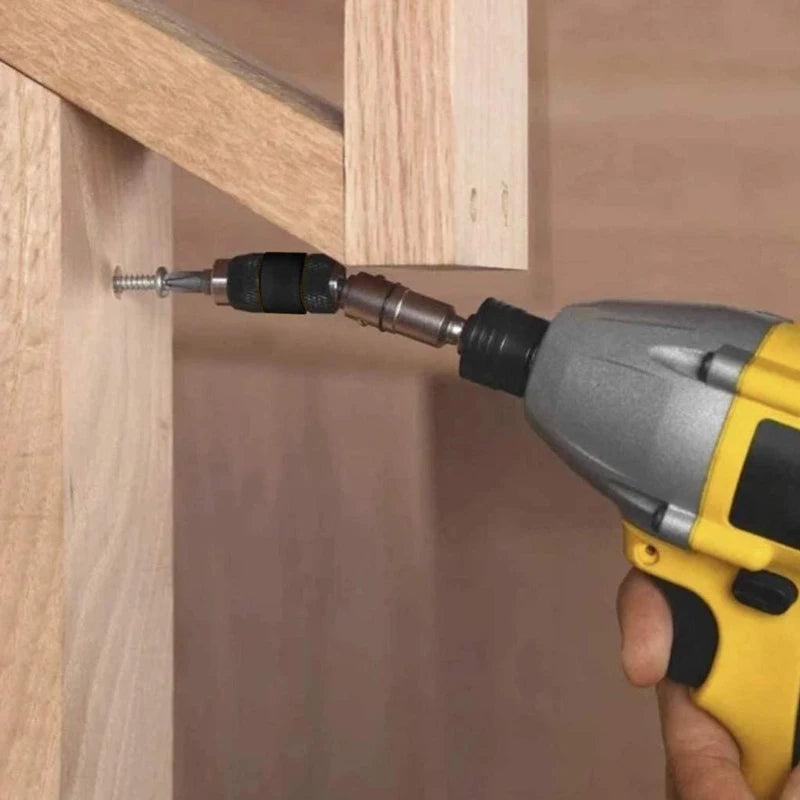 Never Drop a Screw Again. — 1/4" Hex Magnetic Ring Screwdriver Bit Holder | Extension Rod, Quick Change, Drive Guide, 5 Colors