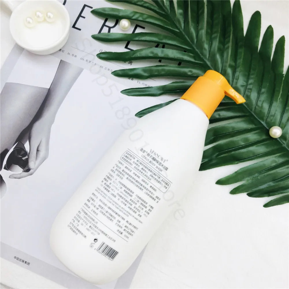 Fruit Fresh Moisturizing Bubble Body Wash 500ml – Peach & Milk Shower Gel for Soft, Bright Skin