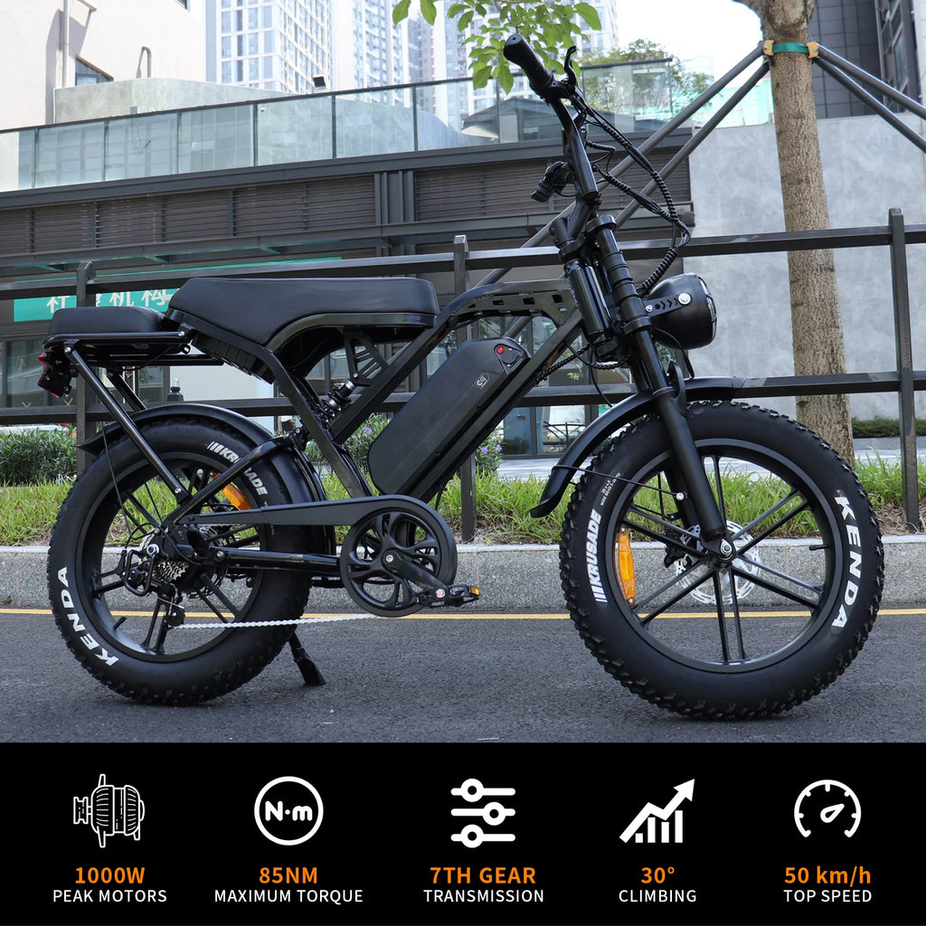 VOMO X80PRO 250W Long Range Fat Tire E-Bike — 48V 15Ah 20" Full Suspension with Smart Alarm