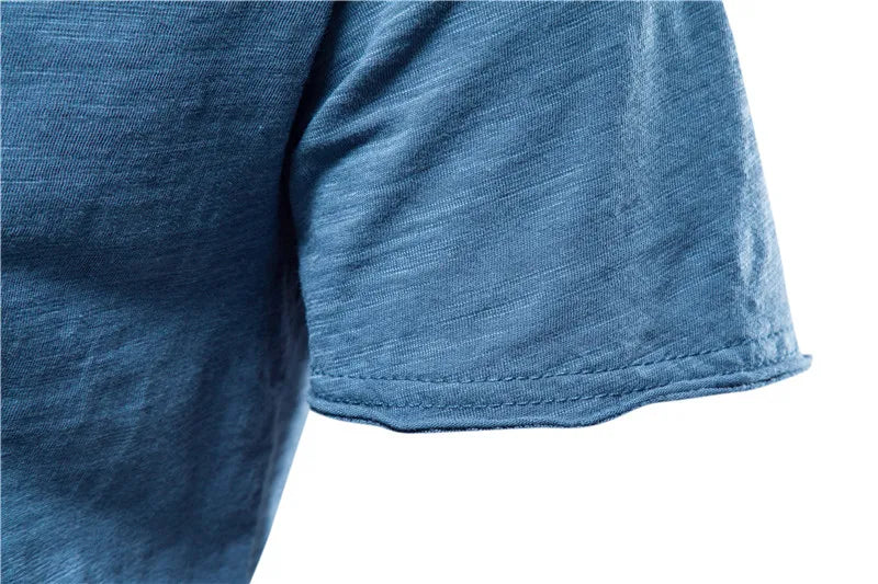 Men's 100% Cotton V-Neck Slim Fit T-Shirt — Fitted Everyday Tee