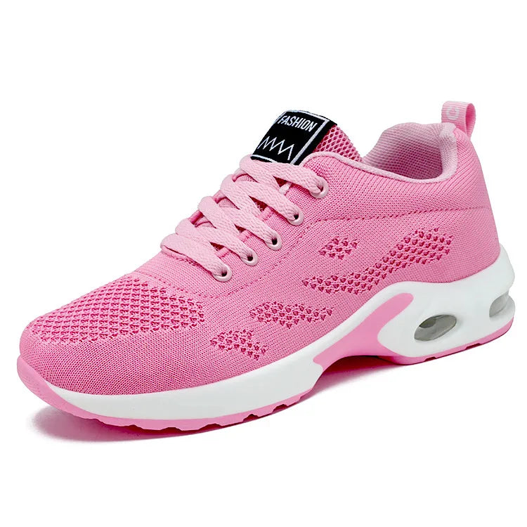 Women's Breathable Lace-Up Running Sneakers — Casual Fashion Sports Shoes (Sizes 36-44)