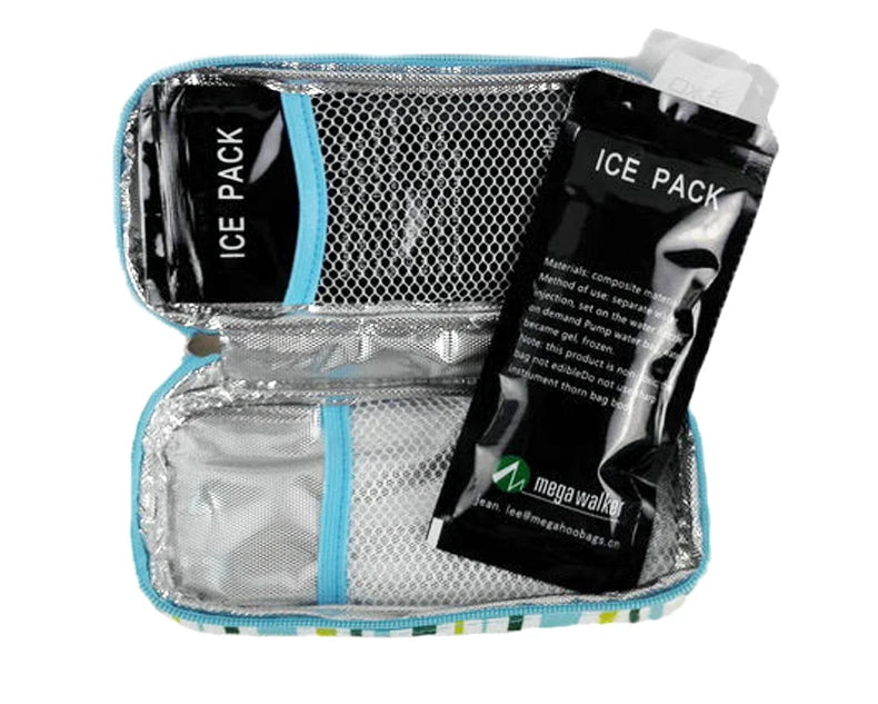 MegaWalke Insulin Cooler Bag – Portable Insulated Diabetic Travel Case with Aluminum Foil Lining