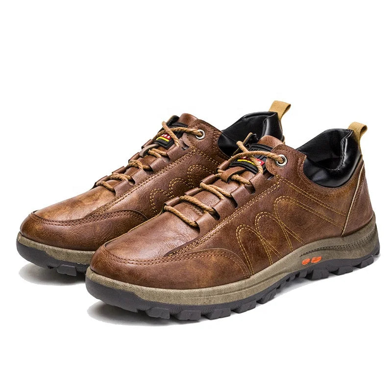 Men's Microfiber Leather Lace-Up Dress Casual Shoes — Cushioned Anti-Slip Office Shoes (Sizes 39-44)
