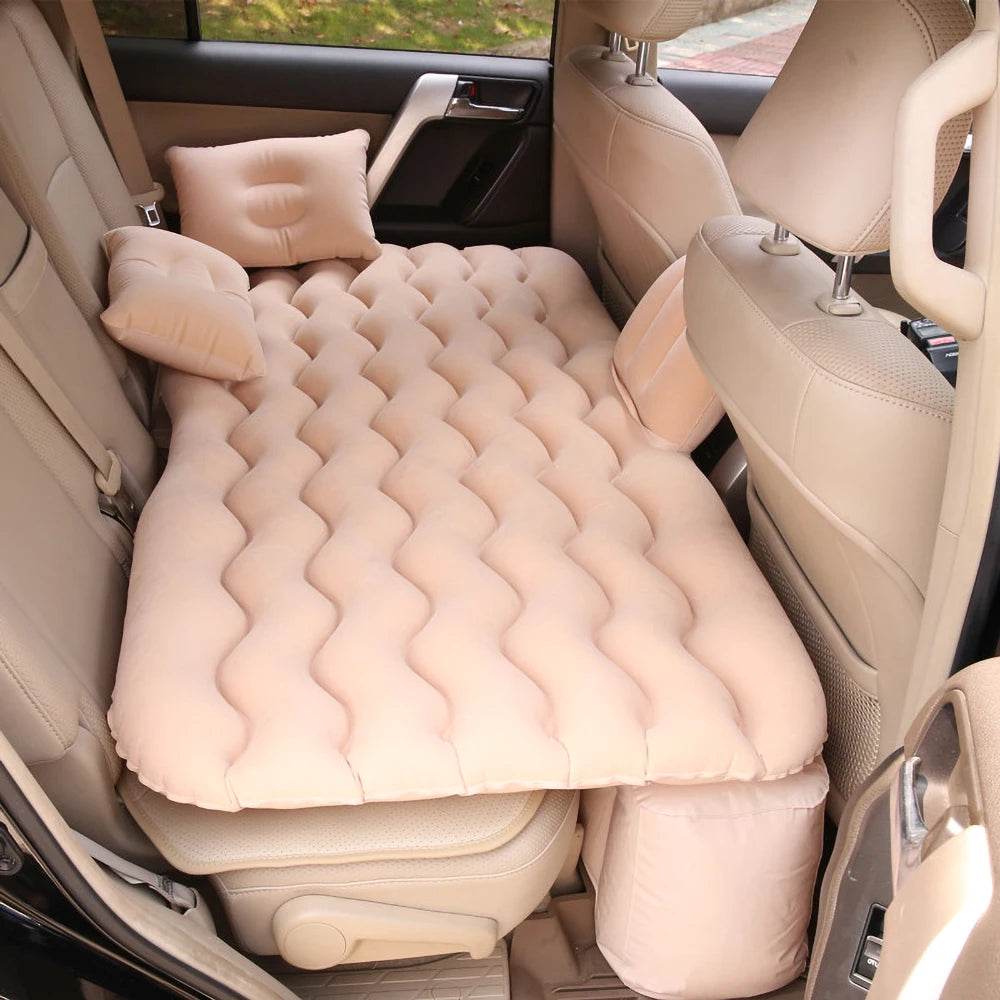 Car Air Inflatable Travel Mattress Bed — Universal Back Seat Camping Mat