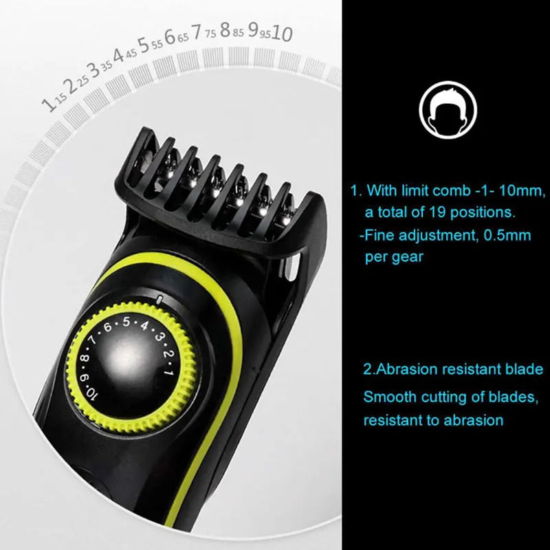 Kemei 696 All-in-One Hair Trimmer for Men – Adjustable Beard, Body, Nose & Ear Grooming Kit