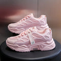 Women's Lace-Up Mesh Platform Sneakers — Breathable Comfortable Walking Shoes (Sizes 35-40)