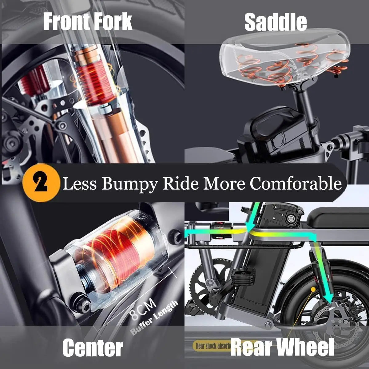 ENGWE T14 250W Mini Folding Electric City Bike — 48V 10Ah 14" IP54 Adult Commuter E-Bike, 25km/h