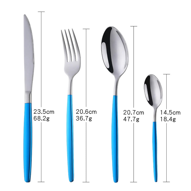 Stainless Steel Flatware – Rainbow, Gold & Color Options