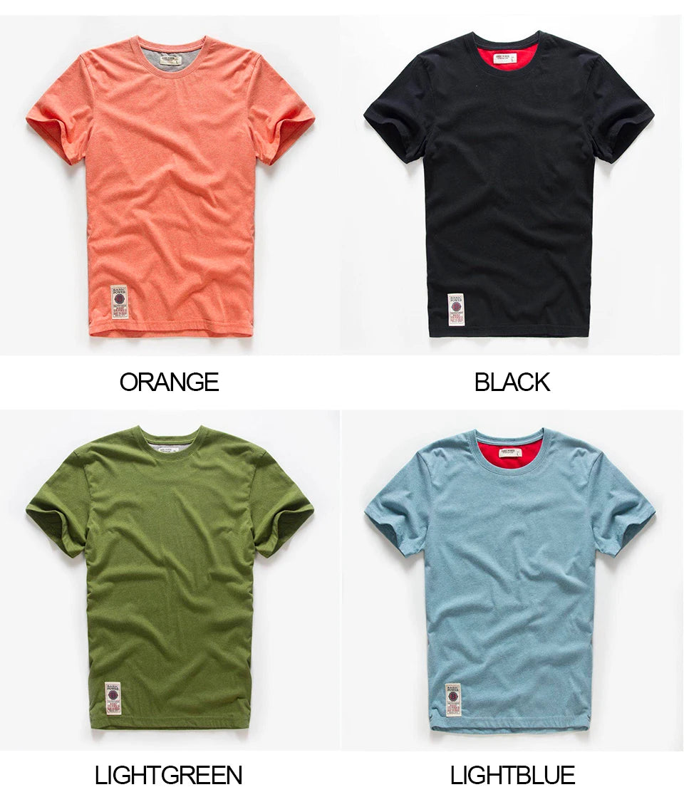 Men's Solid Color O-Neck Cotton T-Shirt — Everyday Essential Tee