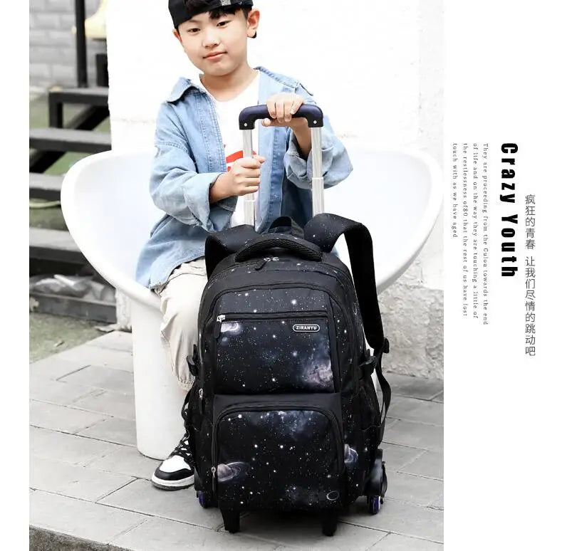 Rolling School Backpack – Detachable Trolley & Set Options