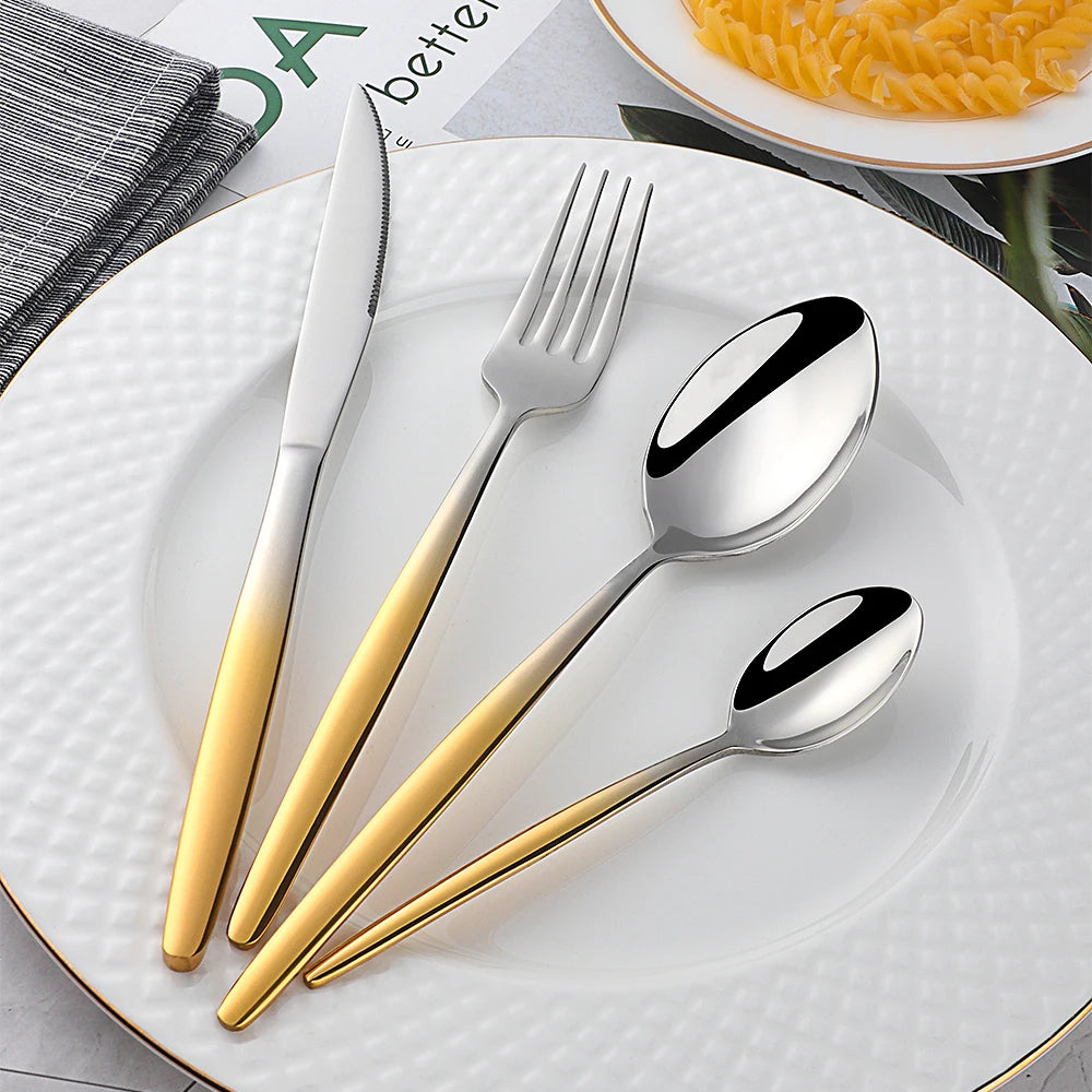 Stainless Steel Flatware – Rainbow, Gold & Color Options