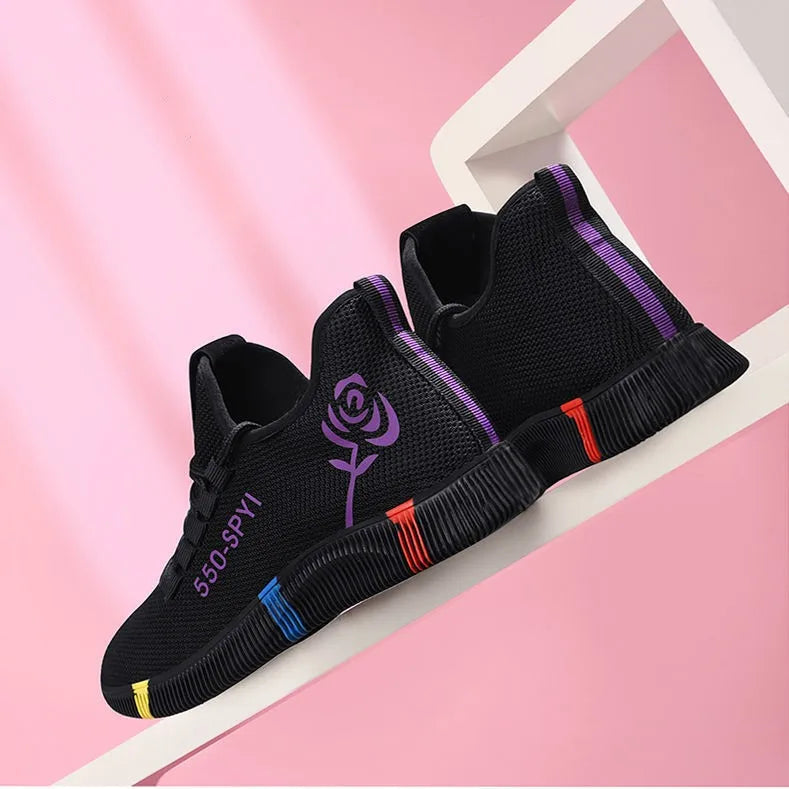 Women's Casual Slip-On Fashion Sneakers — Breathable Mesh Sports Walking Shoes (Sizes 36-40)