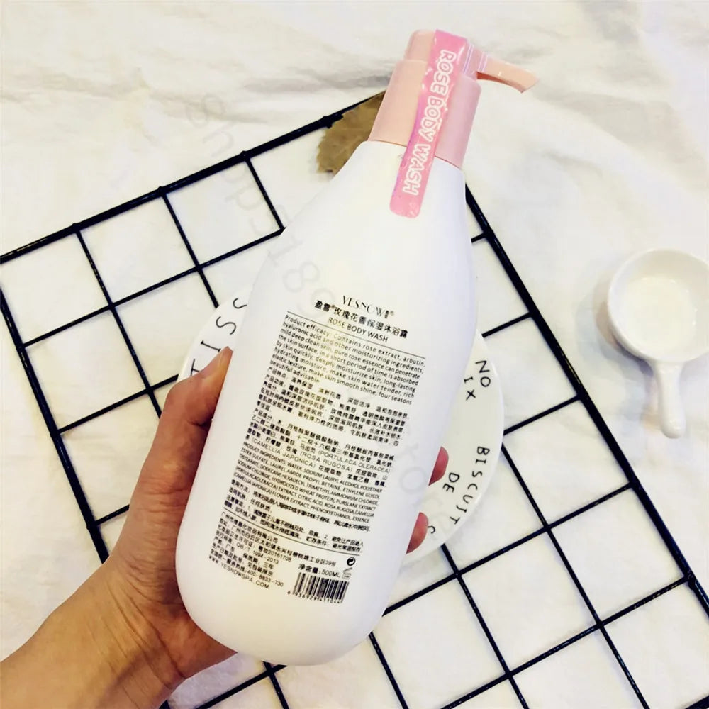 Fruit Fresh Moisturizing Bubble Body Wash 500ml – Peach & Milk Shower Gel for Soft, Bright Skin