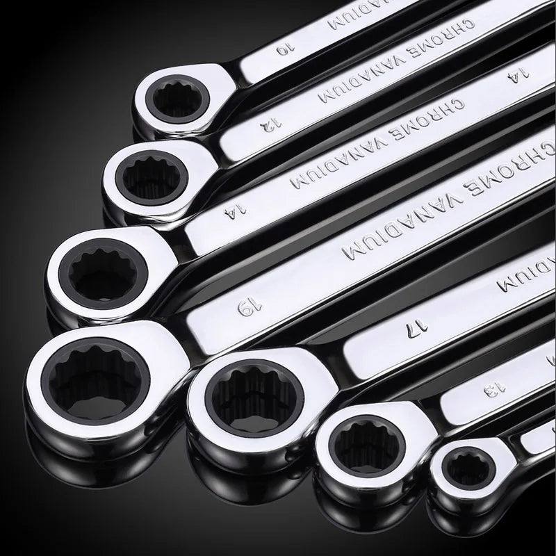 72-Tooth Metric Ratcheting Wrench Set
