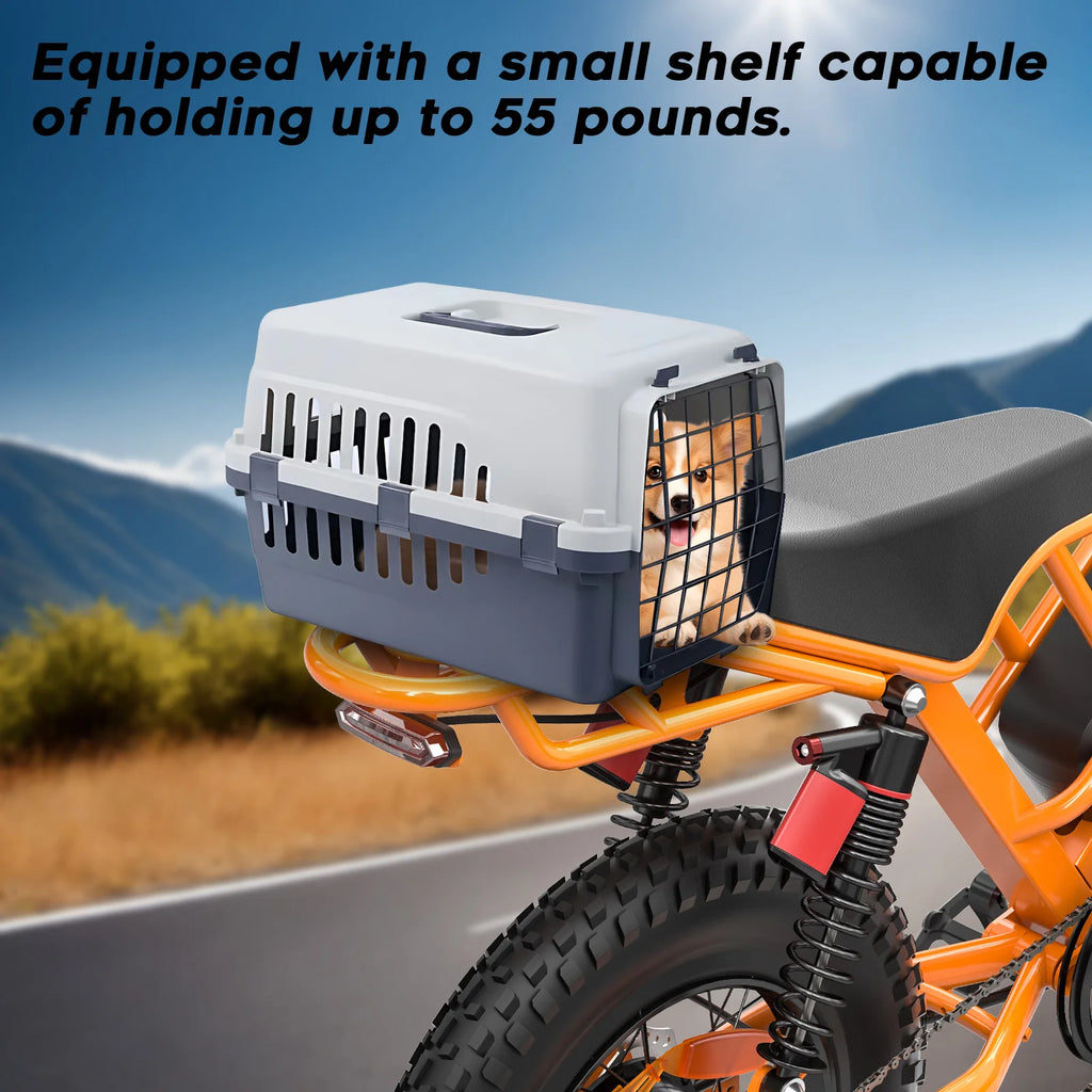 750W M7 Fat Tire Adult E-Bike — 48V 15Ah 20" Full Suspension Electric Bicycle (US Warehouse)
