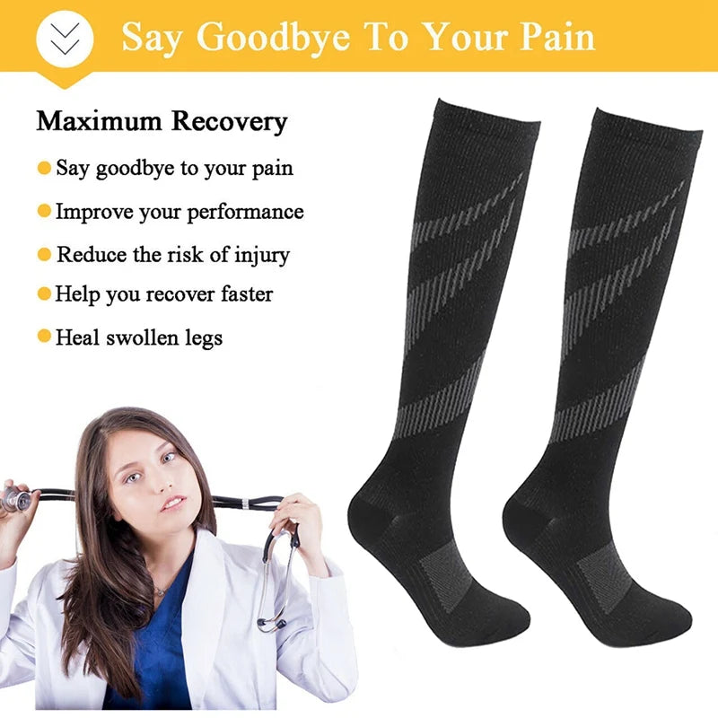 Men's Varicose Vein Compression Socks – Nurse, Sports, Cycling, Running & Diabetic Hiking Gift