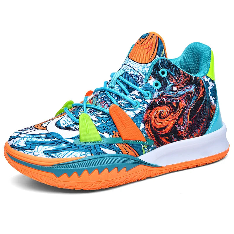 Men's Basketball Style Fashion Sneakers — Air Cushion Mesh Lace-Up Sports Shoes (Sizes 36-45)