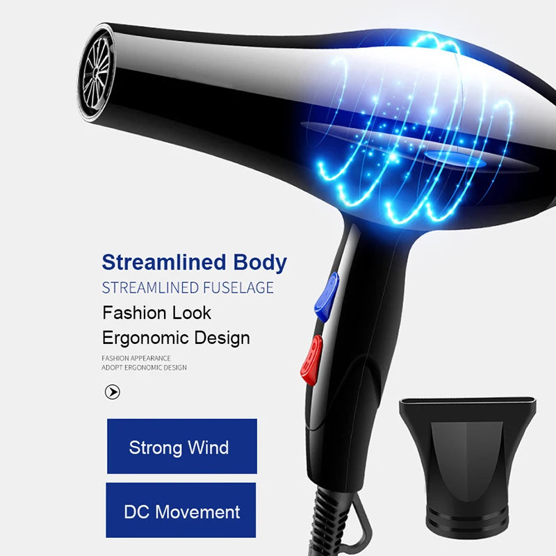 Professional Ionic Hair Dryer 1199W – 3 Heat Settings, Cool Shot, Air Collecting Nozzle