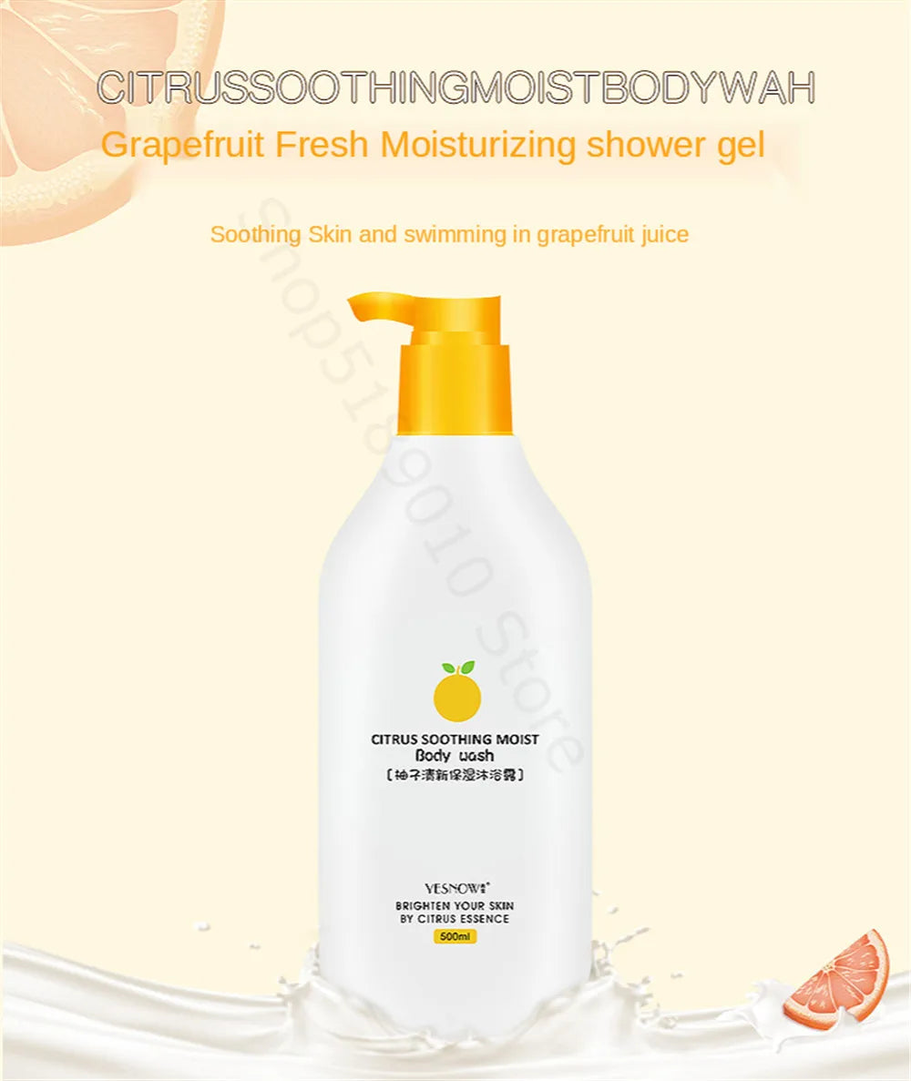Fruit Fresh Moisturizing Bubble Body Wash 500ml – Peach & Milk Shower Gel for Soft, Bright Skin
