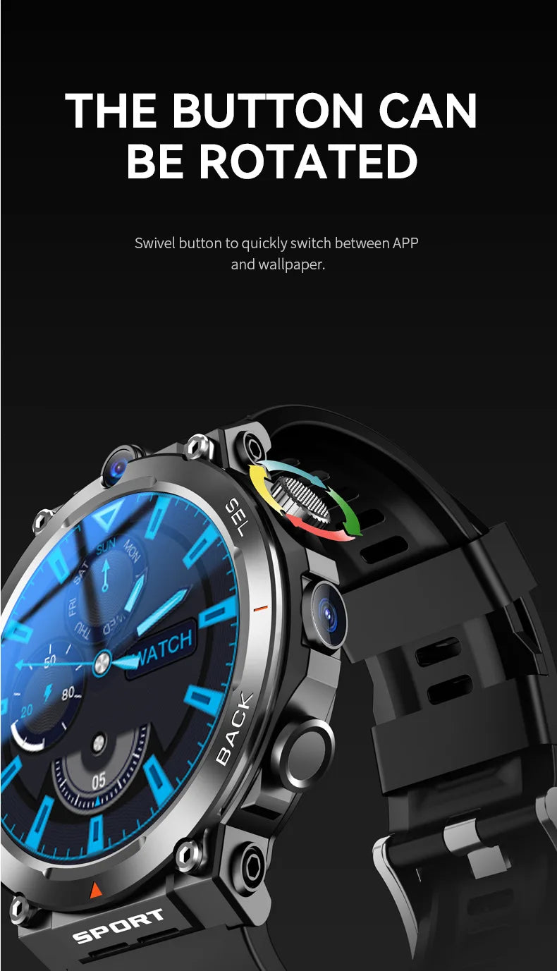H10 4G Android Smart Watch | IPS Display NFC GPS Video Call Full Network Smart Bracelet