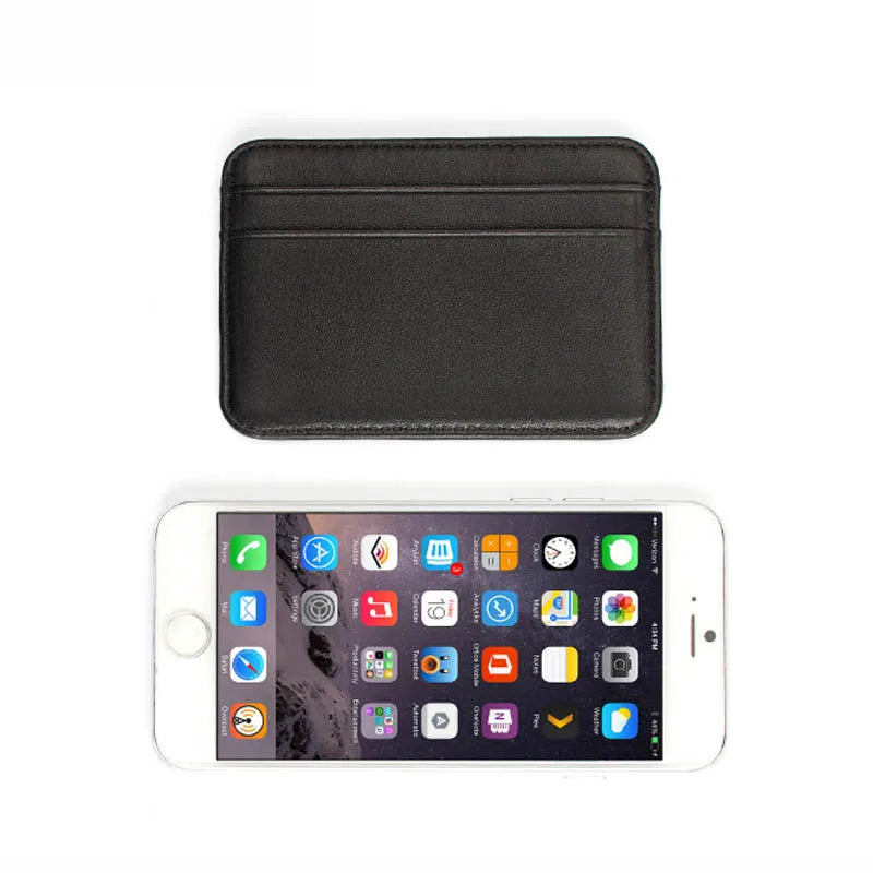 Slim Genuine Sheepskin Leather Men's Wallet – Ultra-Thin Mini ID & Credit Card Holder Purse