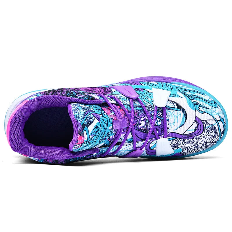 Men's Basketball Style Fashion Sneakers — Air Cushion Mesh Lace-Up Sports Shoes (Sizes 36-45)