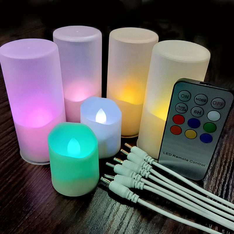 Rechargeable Flameless LED Candles with Remote and Timer