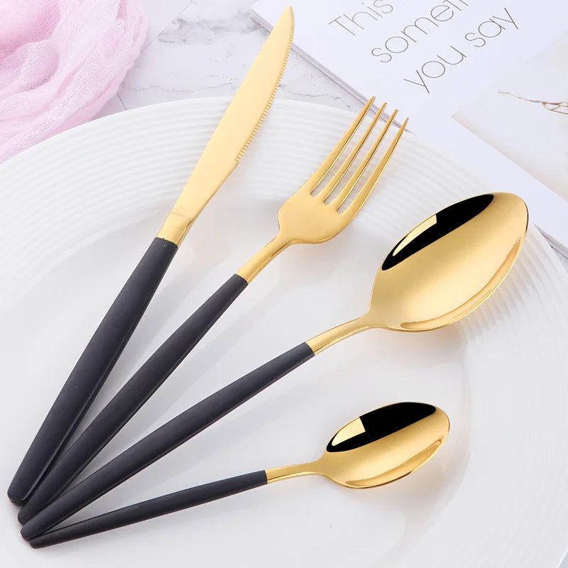 Stainless Steel Flatware – Rainbow, Gold & Color Options