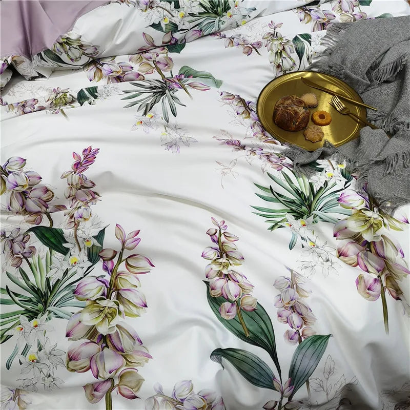 500TC Egyptian Cotton Bedding Set – 4 or 6-Piece Luxury Duvet Cover with Sheet & Pillowcases, 19 Colors