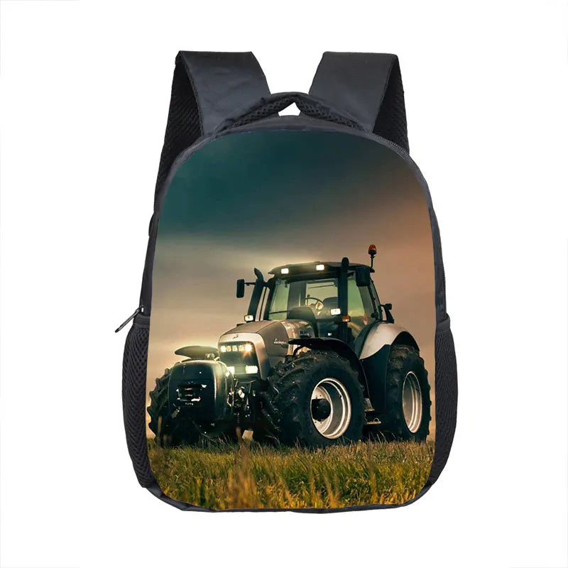 Tractor Backpack – 12-Inch Kids School Bag