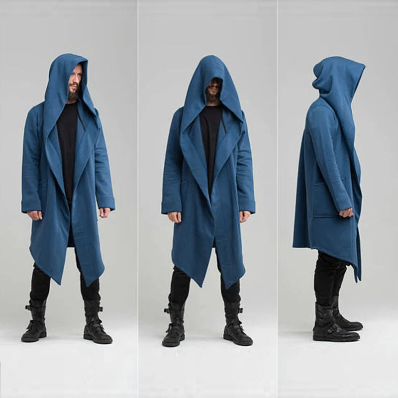 Men's Hooded Fleece-Lined Trench Coat
