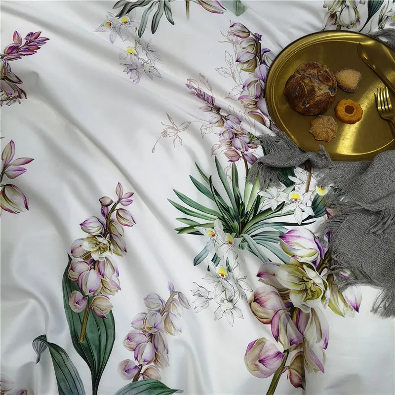 500TC Egyptian Cotton Bedding Set – 4 or 6-Piece Luxury Duvet Cover with Sheet & Pillowcases, 19 Colors