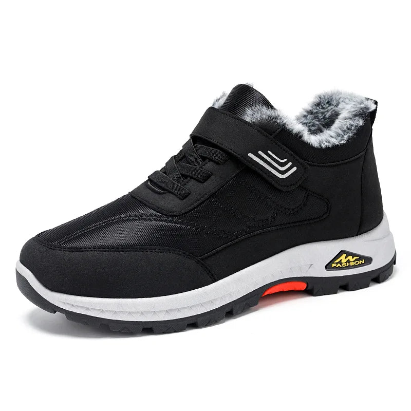Men's Warm Cotton Winter Hiking Shoes — Velvet Lined Walking Shoes for Elderly (Sizes 39-44)