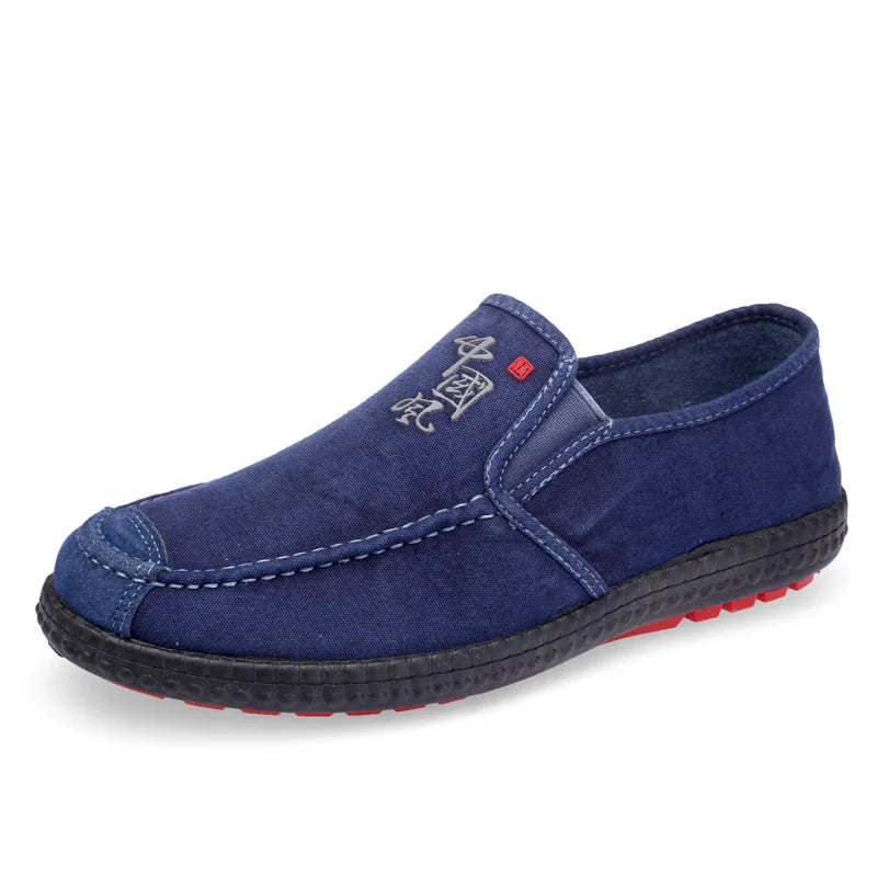 Men's Denim Slip-On Loafers — Lightweight Breathable Walking Shoes for Everyday Comfort