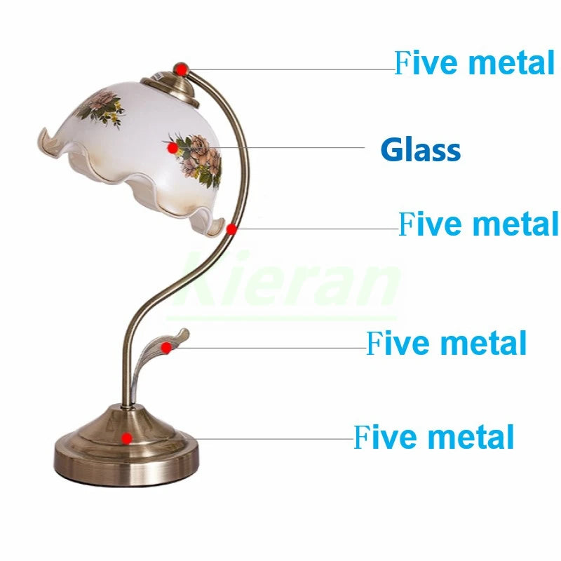 Flower Lamp – Frosted Glass & Metal Design