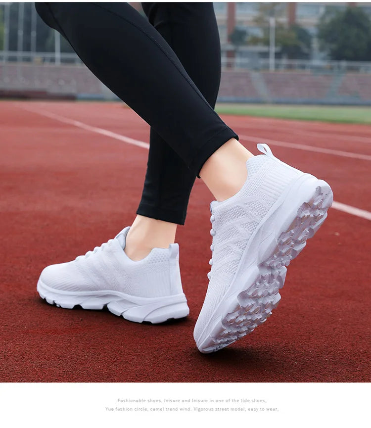 Women's Memory Foam Running & Gym Sneakers — Breathable Lightweight Anti-Slip Walking Tennis Shoes