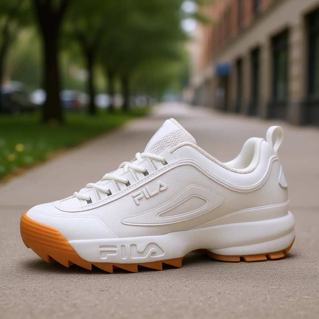 Men's Low Top Lace-Up Sneakers — Lightweight Mesh All-Season Walking Shoes in White