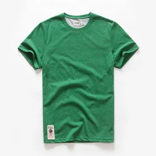 Men's Solid Color O-Neck Cotton T-Shirt — Everyday Essential Tee