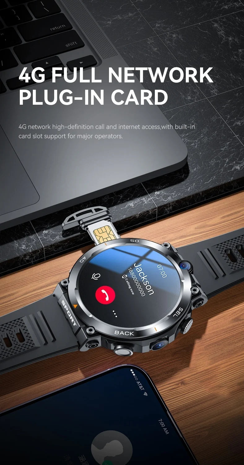 H10 4G Android Smart Watch | IPS Display NFC GPS Video Call Full Network Smart Bracelet