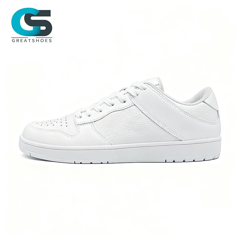 Men's Breathable Mesh Running Sneakers — Microfiber Leather Lace-Up Casual Walking Shoes
