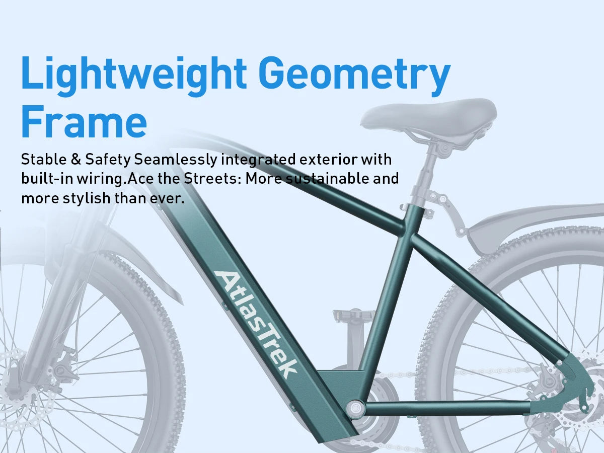 GT300 250W Electric City Bike — 36V 10Ah 26" Bluetooth Adult Commuter E-Bike, 7-Speed LCD Display