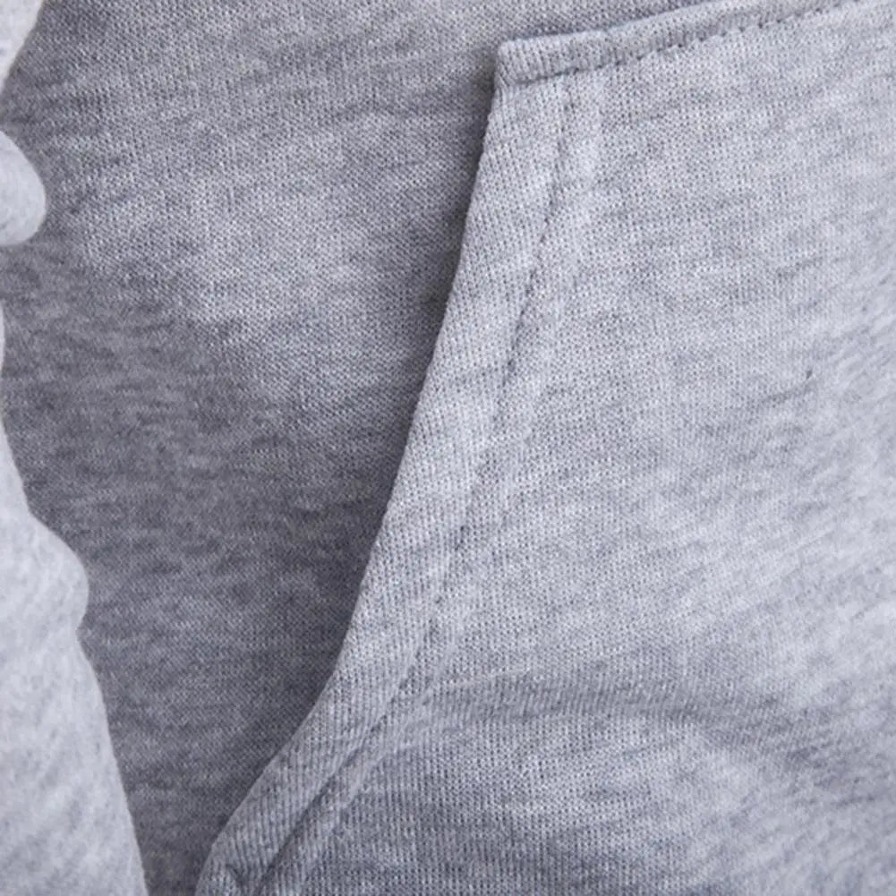 Men's Zip Hoodie Slim Fit Sweatshirt — Fitted Casual Zip-Up Hoodie
