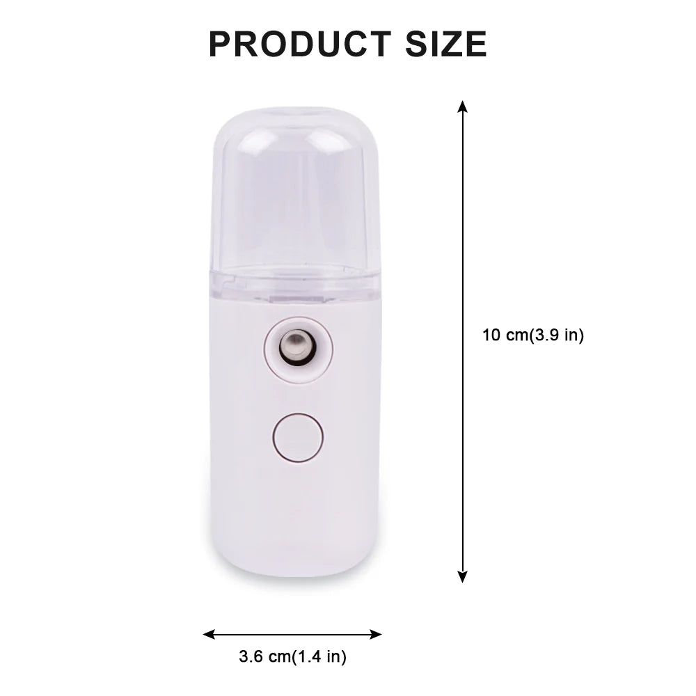 Nano Mist Face Steamer – USB Rechargeable Facial Humidifier & Skin Moisturizer
